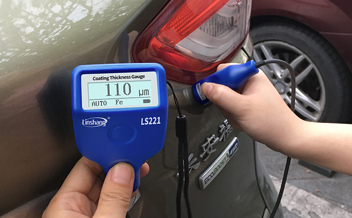 漆膜儀實測汽車車尾